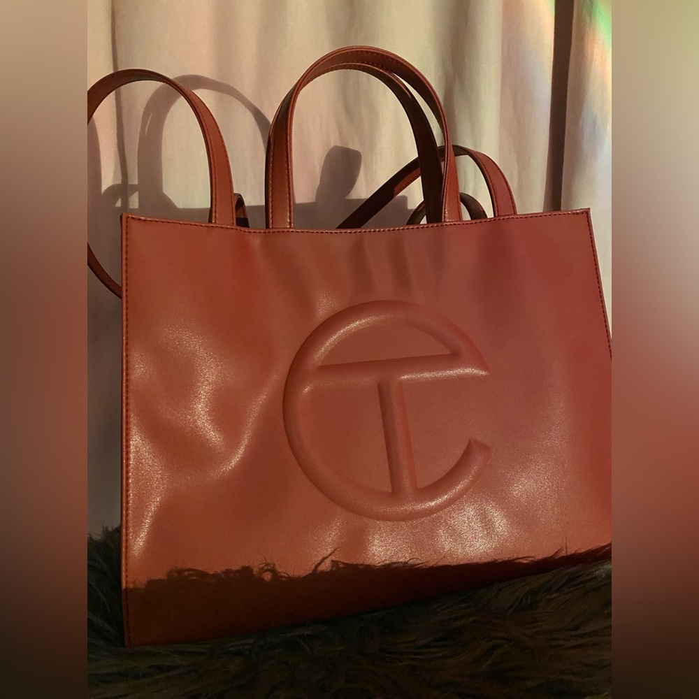 Authentic Medium Tan TELFAR Tote Bag w/ free tote organizer